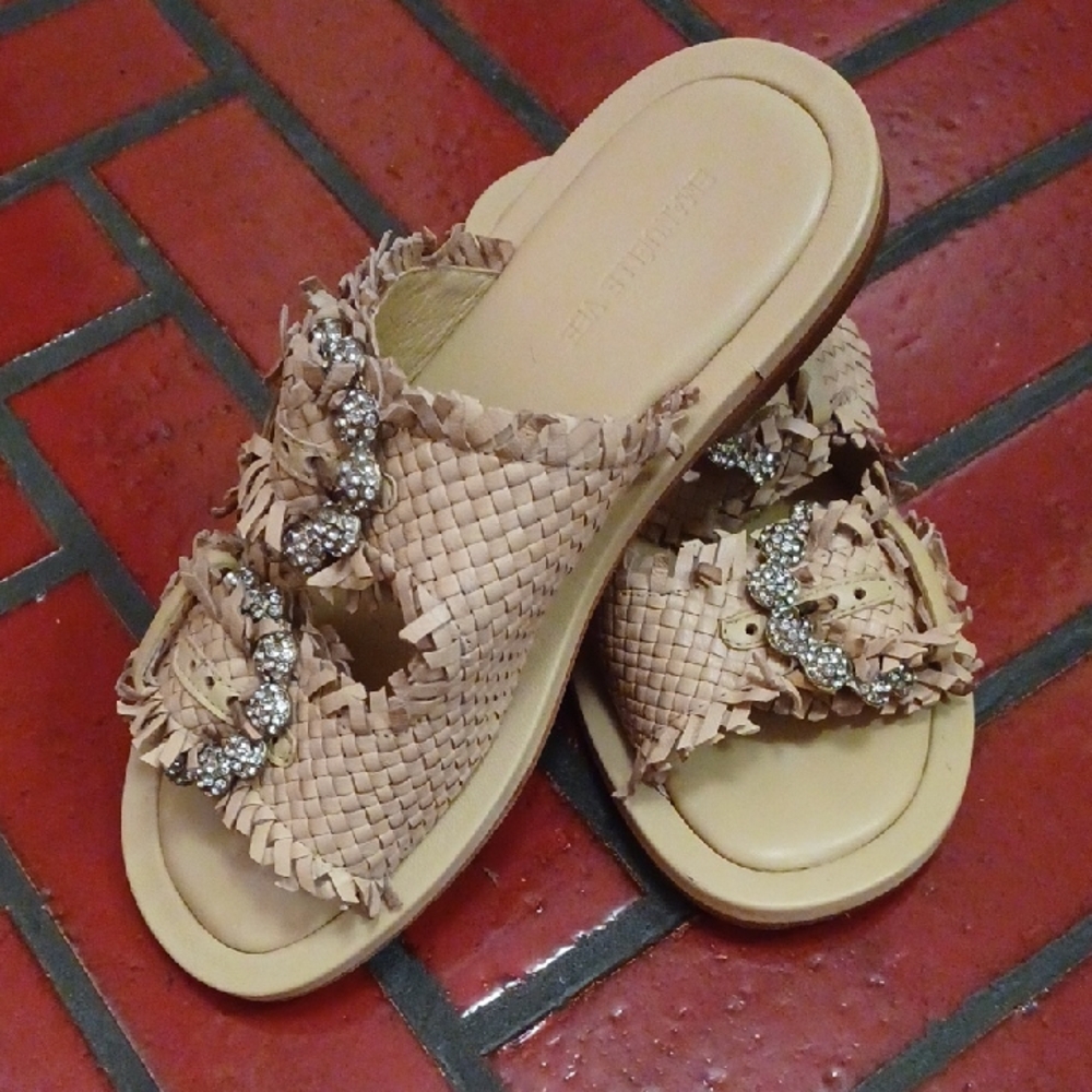 Emanuelle Vee Women's Beige  Sandals